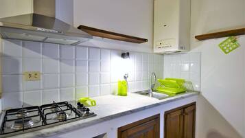 Apartamento clássico, 2 quartos | Cozinha privada | Geladeira, lava-louças, cadeirão de bebê