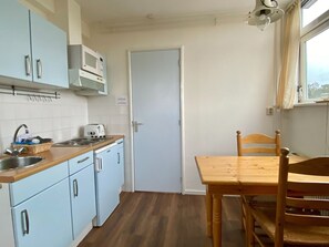 Apartamento luxo, 1 quarto | Cozinha privada | Geladeira, fogão, cafeteira/chaleira, chaleira elétrica