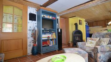 Fireplace, DVD player