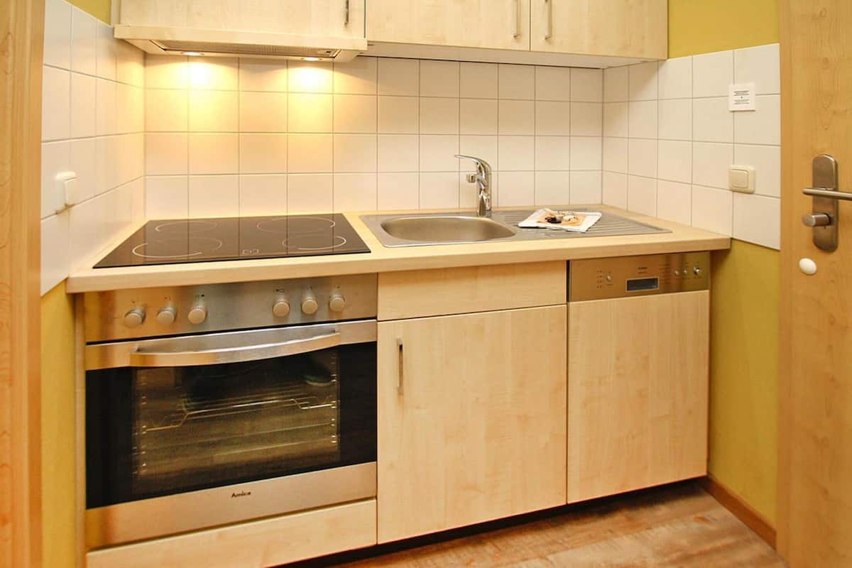 Comfort Apartment, 1 Bedroom | Private kitchen | Fridge, dishwasher, coffee/tea maker, electric kettle