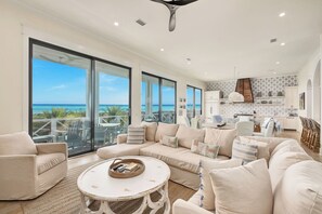 TV, fireplace, ping pong - Belle La Mer|Easy Beach Access|Unobstructed Gulf Views|Private Pool|Bocce Ball (Inlet Beach)