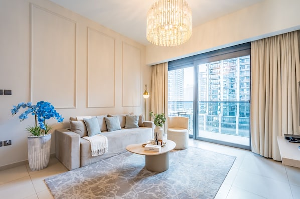 TV - Chic 1BR Apartment in Act One Act Two Tower 1, Downtown Dubai by Deluxe Holiday Homes (Dubai)