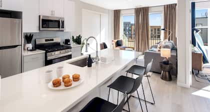 Luxury 2BR Apt + Work-From-Home Space