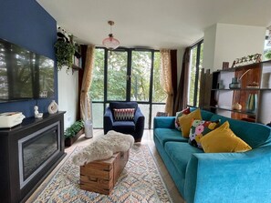 Fernseher, Kamin