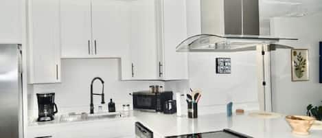 Microwave, oven, stovetop, dishwasher