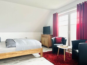 1 dormitorio y mobiliario individual