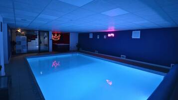 Indoor pool, a heated pool