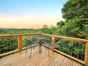 Outdoor dining - 3-Bedroom House w/Hot Tub, Stunning Mountain View, 2-Story Deck (Watauga County)