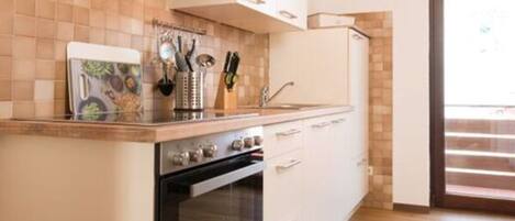 Fridge, microwave, stovetop, dishwasher