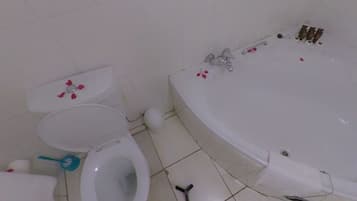 Habitación Confort con 1 cama doble o 2 individuales, vistas al río | Baño | Bañera y ducha independientes, toallas, jabón y champú