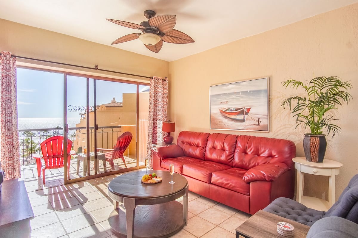 Condo, várias camas, sacada, vista para o oceano (Princesa De Peñasco C 502) | Área de estar