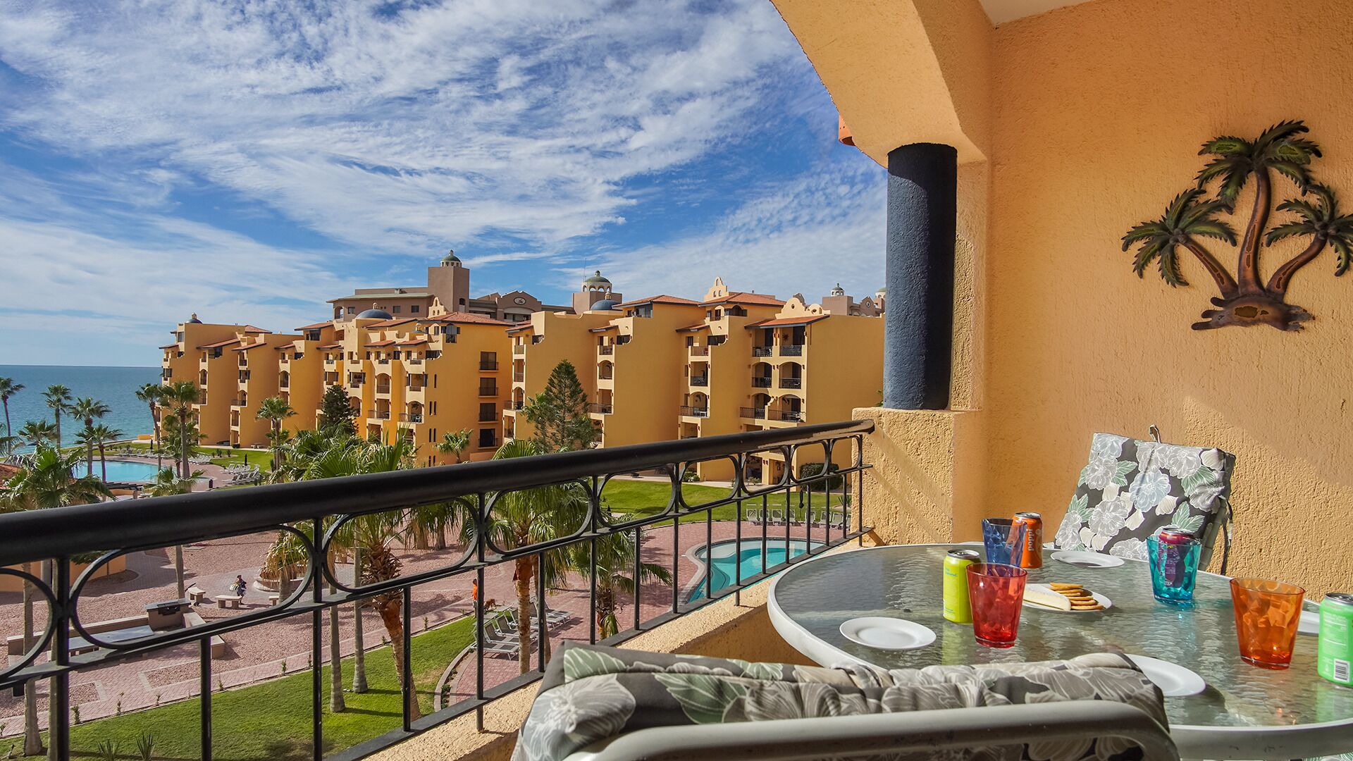 公寓客房, 1 張特大雙人床和 1 張沙發床, 陽台, 海景 (Princesa De Peñasco D 404) | 室外用餐