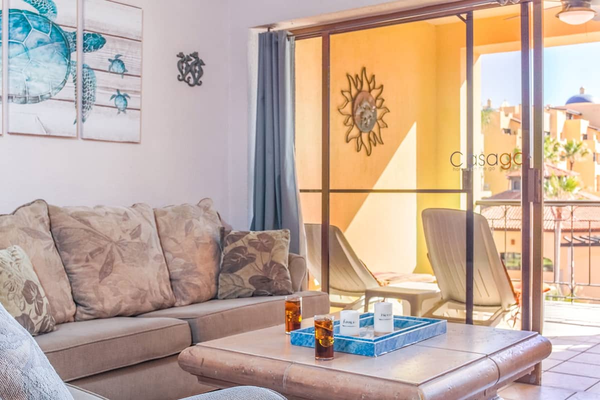 Apartment, Mehrere Betten, Balkon, Meerblick (Princesa De Peñasco B 201) | Wohnbereich