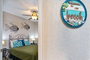 2 bedrooms, individually decorated, individually furnished, bed sheets