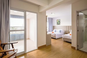 Deluxe Quadruple Room, Sea View | Laptop workspace, soundproofing, free WiFi