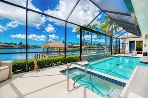 A heated pool