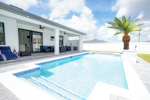 Pool - Brand NEW Cape Coral Luxury Home with Pool, Game Room, Chefs Kitchen, Convenient (Cape Coral)