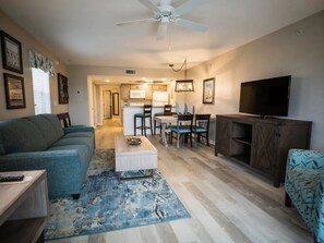 TV, video games, table football, ping pong - Cape Canaveral Beach Resort 2 bedroom, 2 bath with pools, waterslides and beach! (Cape Canaveral)