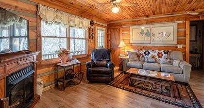 Cozy cabin for 4, 2 King size beds. Porch with view of lake. Full kitchen.