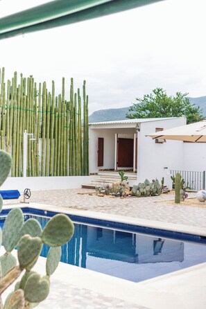 A heated pool -  El Studio at Bule Villas. Solar heated pool, WiFi, AC, & fitness room, Oaxaca.  (San Francisco Tutla)