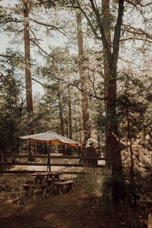 屋外ダイニングエリア