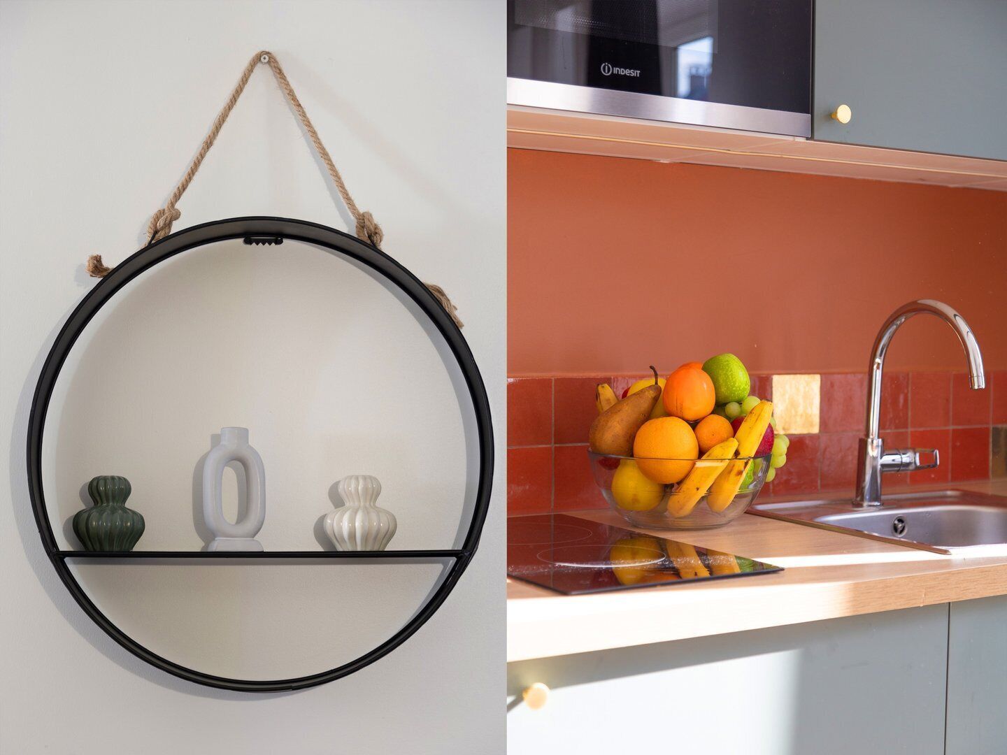 Micro-ondes, lave-vaisselle, cafetière/bouilloire, grille-pain