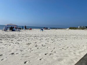 ビーチの近く、サンラウンジャー