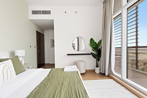 Apartamento panorámico | 1 dormitorio, sábanas de algodón egipcio, ropa de cama de alta calidad