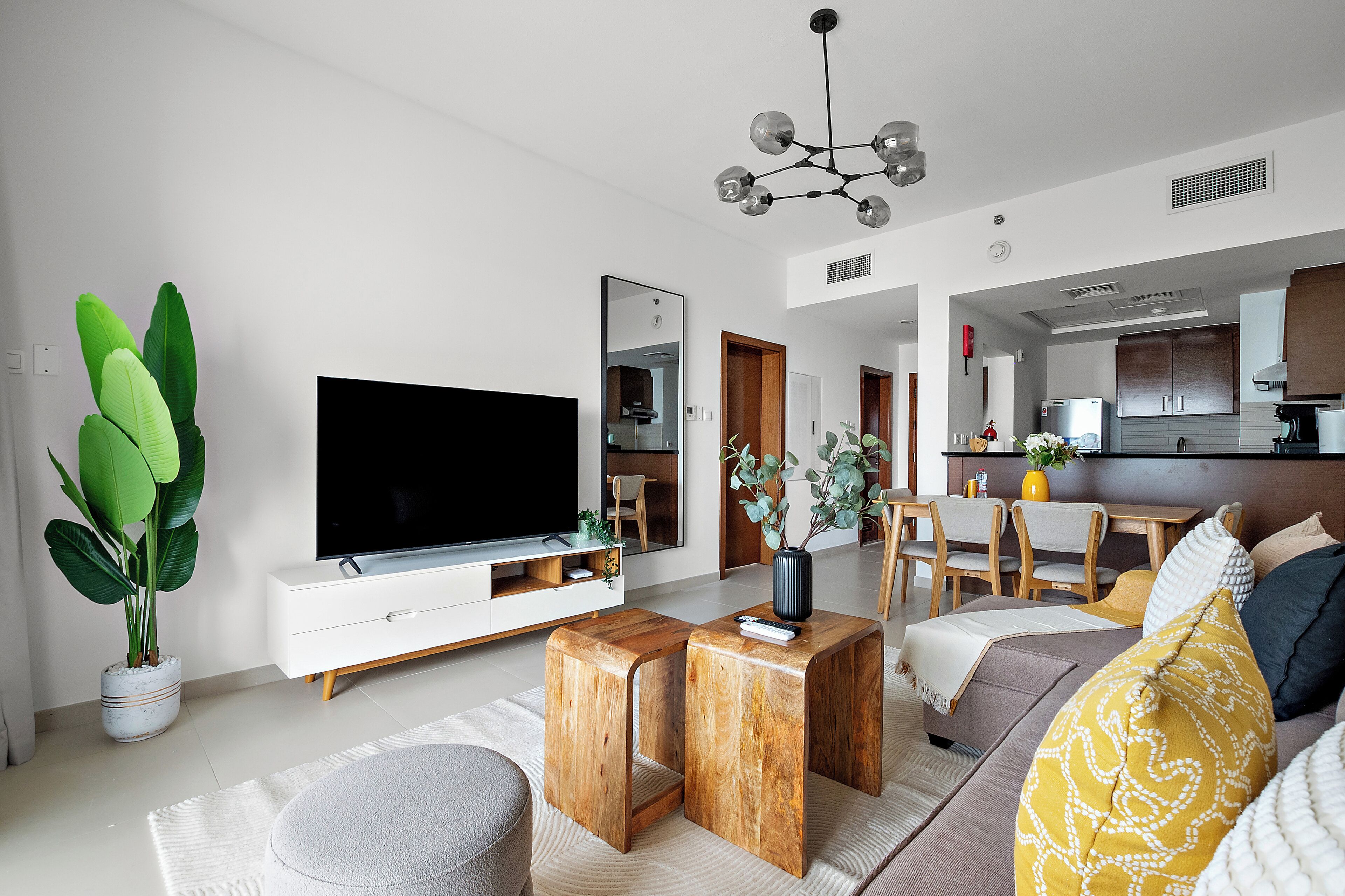 City Apartment | Living area | 50-inch Smart TV with digital channels