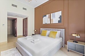 尊荣公寓 | 1 多间卧室、埃及棉床单、高档床上用品、记忆海绵床垫