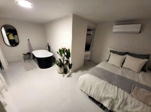 2 bedrooms, iron/ironing board, travel crib, WiFi