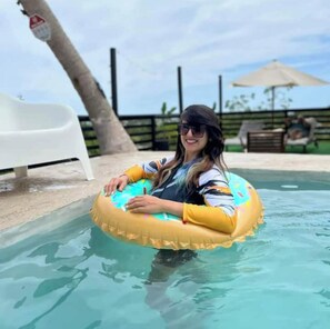 A heated pool