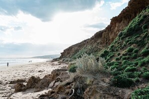 A coastal beach with rocky terrain and sparse vegetation. - Seaside surf haven, pup friendly - Seafarers Lodge (Middleton)