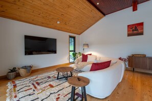 TV, fireplace - Wattle Hills~Fleurieu Farm Stay Retreat with Pool (Wattle Flat)