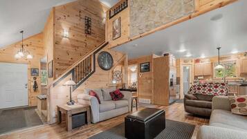 TV, lareira, escritórios