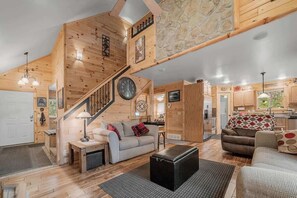 TV, fireplace, offices