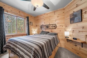 3 bedrooms, iron/ironing board, WiFi, bed sheets - Secluded Cabin | Direct Trail Access • Fire pit (Mancelona)