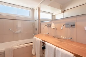 Hair dryer, towels