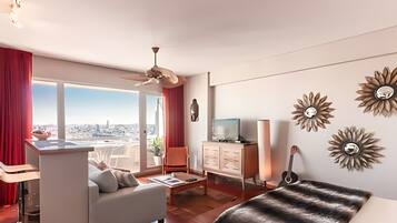 1 habitación, tabla de planchar con plancha, internet y ropa de cama