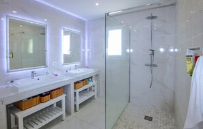 Shower, hair dryer