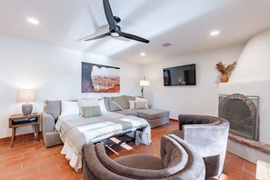 TV connectée, cheminée