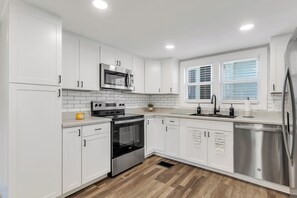 Microwave, oven, stovetop, dishwasher