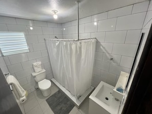 Towels, soap, toilet paper