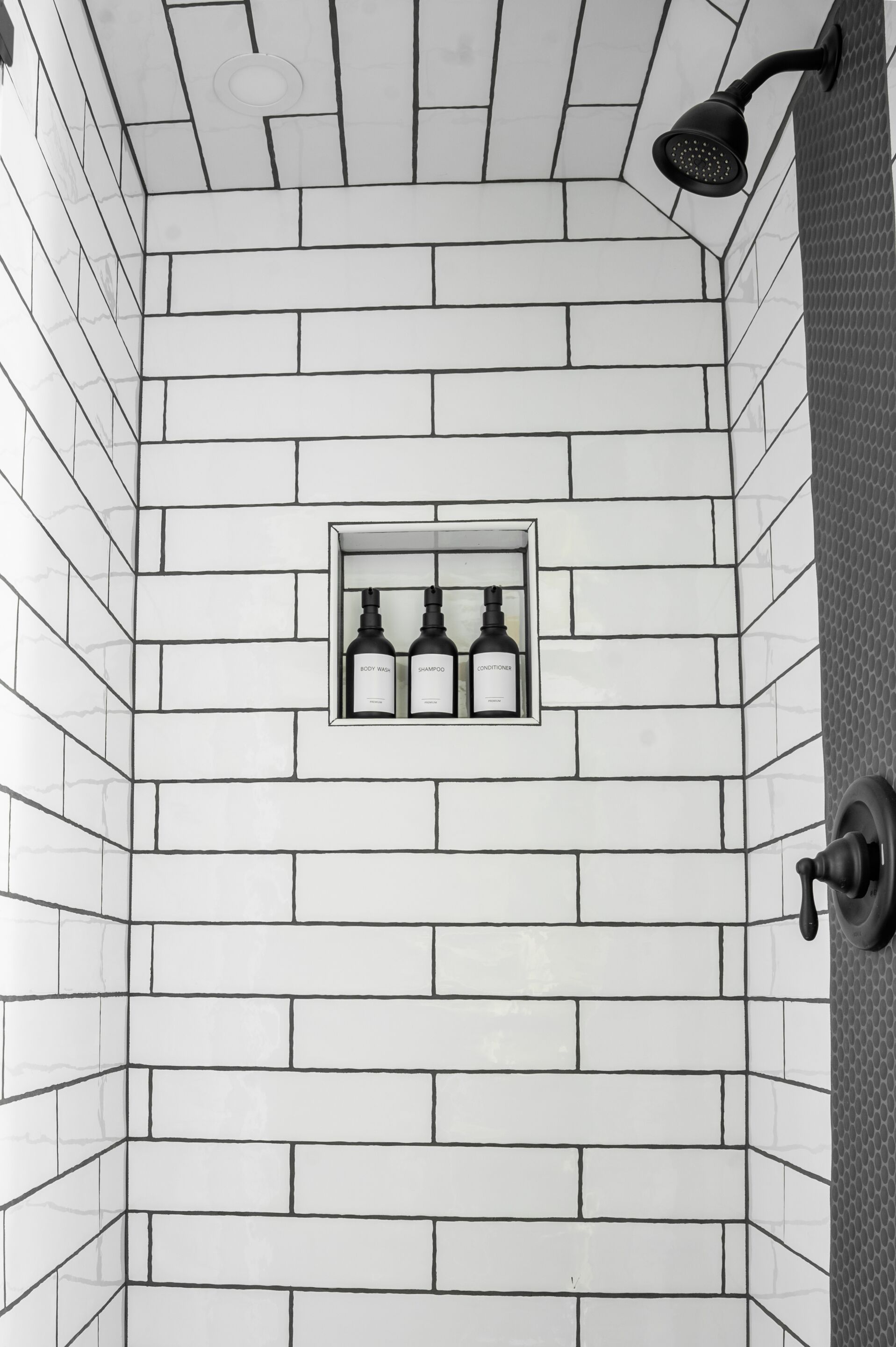 Shower, jetted tub, hair dryer, towels