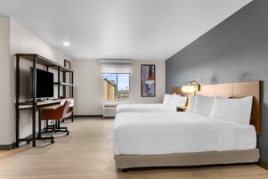 Room, 2 Queen Beds, Non Smoking | Desk, laptop workspace, free WiFi, bed sheets