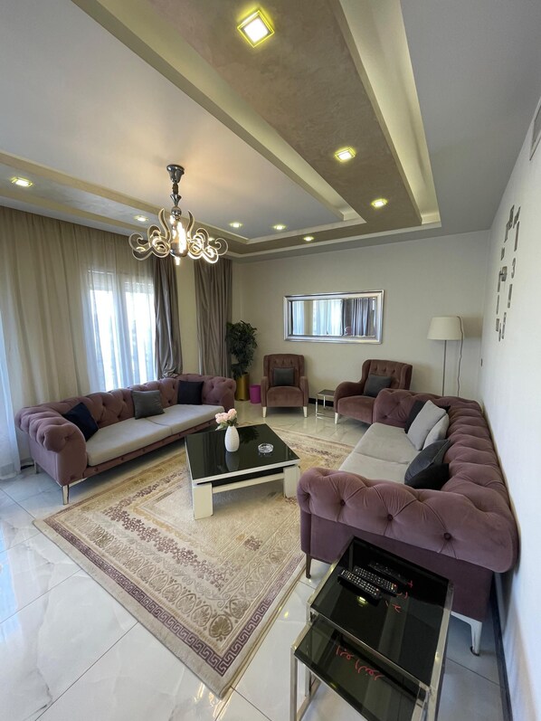 Living area - cozy 2-bedroom apartment with jacuzzi in el karma compound-sheikh zayed (Giza Governorate)