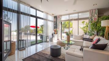 TV, fireplace, table tennis