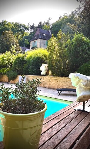 Property grounds - Libellule Guest Room – Blue Elegance, Shared Pool & Air Conditioning (Sarlat-la-Canéda)