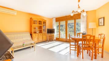 TV, fireplace, table tennis