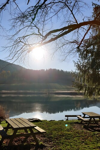 Villa 'Chalet 6 À 8 Pers Au Bord Du Lac' with Lake View, Private Terrace and Wi-Fi